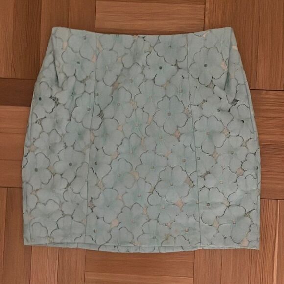 Diane von Furstenberg "Clyde" Lace Mini Skirt Sz 8 - Picture 3 of 8